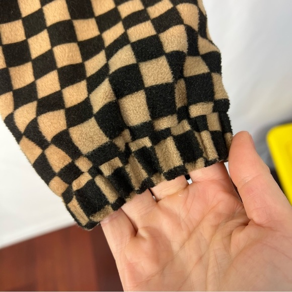 Lazy oaf brown buttons checker jacket S - Picture 4 of 9